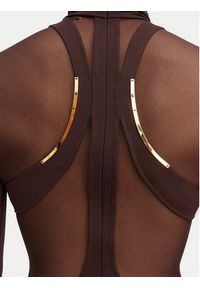 Elisabetta Franchi Sukienka wieczorowa AB-R22-62E2-V600 Brązowy Slim Fit. Kolor: brązowy. Materiał: wiskoza. Styl: wizytowy #5