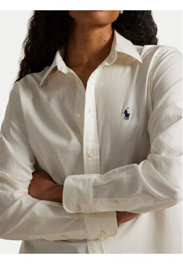 Polo Ralph Lauren Koszula 211A92177007 Écru Classic Fit. Typ kołnierza: polo. Kolor: kremowy. Materiał: bawełna