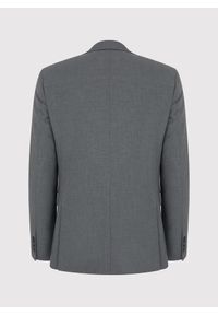 Pako Lorente - PAKO LORENTE – Szara gładka marynarka garniturowa. Kolor: szary. Materiał: tkanina. Wzór: gładki. Styl: klasyczny