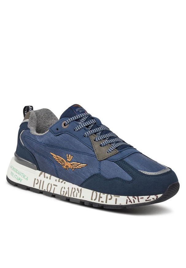 Sneakersy Aeronautica Militare 232SC214CT3228 Blu Chiaro 08350. Kolor: niebieski. Materiał: materiał