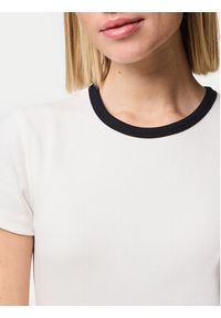 Pieces T-Shirt May 17154483 Biały Slim Fit. Kolor: biały. Materiał: bawełna #5