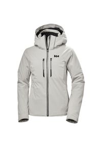Damska kurtka narciarska Helly Hansen Alphelia Lifaloft. Kolor: szary. Sezon: zima. Sport: narciarstwo