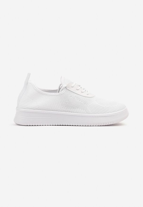 Renee - Białe Siateczkowe Buty Sportowe Sneakersy Eravessa. Okazja: na co dzień. Kolor: biały. Materiał: jeans, materiał