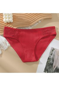 Intica - Figi koronkowe z elastycznego materiału na co dzień i okazje Dafni. Kolor: czerwony. Materiał: materiał, koronka