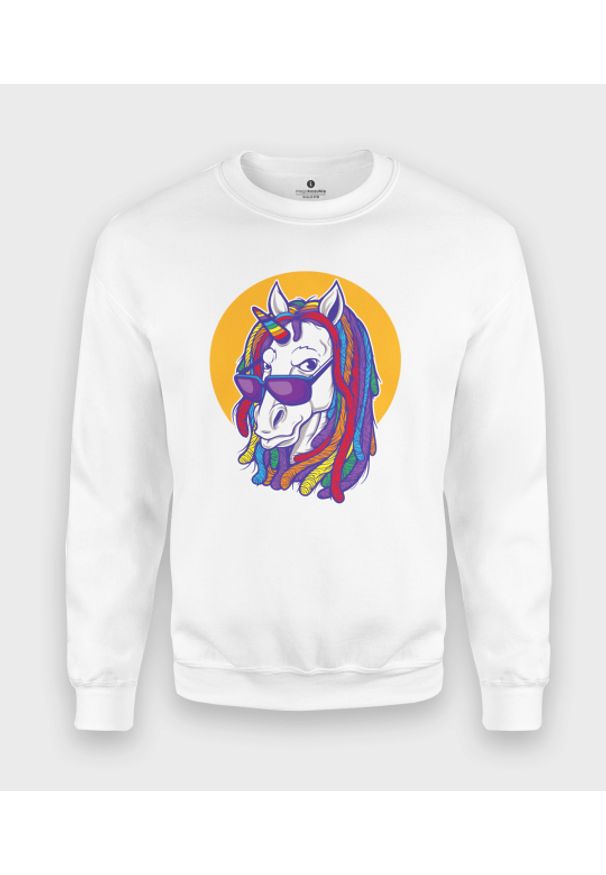 MegaKoszulki - Bluza klasyczna Rainbow Unicorn. Styl: klasyczny