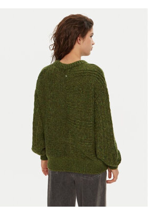 Mustang Sweter Sofia 1015957 Zielony Regular Fit. Kolor: zielony. Materiał: bawełna, syntetyk