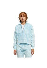 Bluza krótka oversized zapinana na zamek z kapturem damska Urban Classics Towel. Typ kołnierza: kaptur. Kolor: niebieski. Długość: krótkie #1