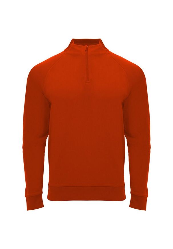 ROLY - Bluza Z Długim Rękawem Dla Dorosłych Unisex Epiro Quarter Zip. Kolor: czerwony. Długość rękawa: długi rękaw. Długość: długie