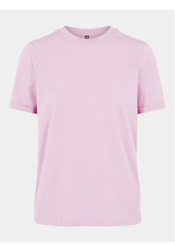 Pieces T-Shirt Ria 17086970 Różowy Regular Fit. Kolor: różowy. Materiał: bawełna