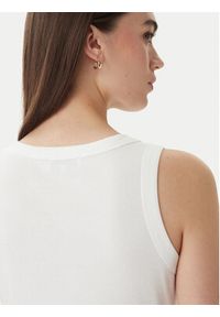 Luisa Spagnoli Top Bordo 543281 Biały Slim Fit. Kolor: biały. Materiał: bawełna #2