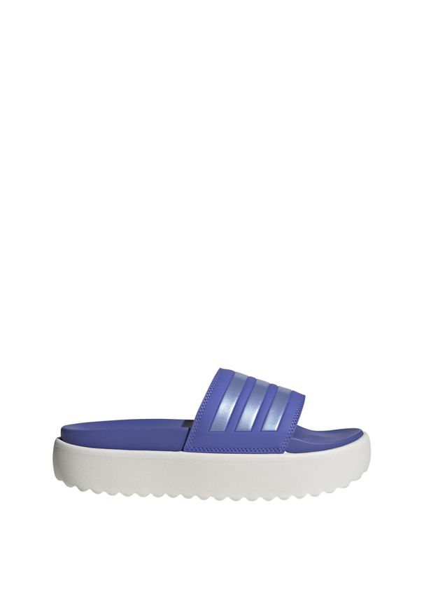 Adidas - adilette Platform Slides. Kolor: biały, niebieski, wielokolorowy. Obcas: na platformie