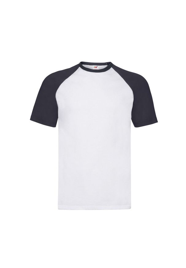 FRUIT OF THE LOOM - Męska Koszulka Baseballowa Valueweight. Kolor: biały, wielokolorowy, niebieski