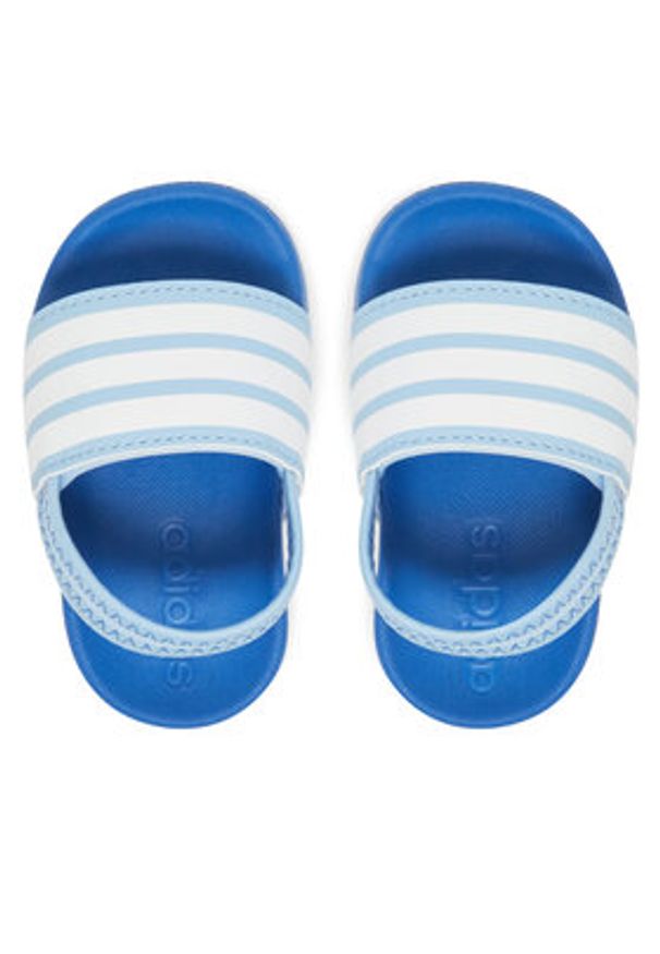 Adidas - adidas Sandały adilette Estrap JR5327 Błękitny. Kolor: niebieski. Materiał: syntetyk