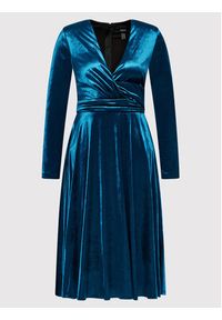 Nissa Sukienka codzienna RS12632 Niebieski Regular Fit. Okazja: na co dzień. Kolor: niebieski. Materiał: syntetyk. Typ sukienki: proste. Styl: casual #4