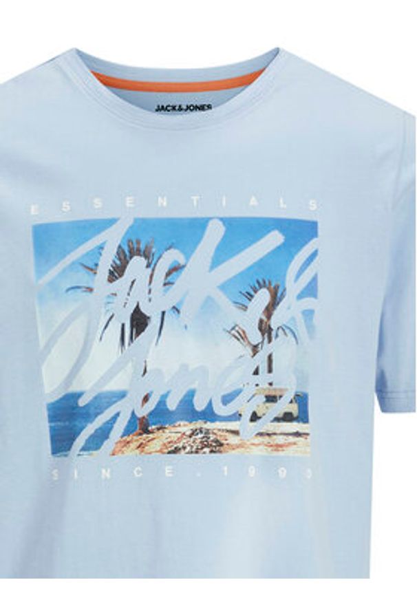 Jack & Jones - Jack&Jones T-Shirt Colton 12268438 Błękitny Standard Fit. Kolor: niebieski. Materiał: bawełna