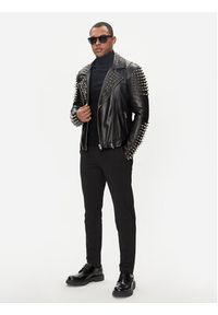 Serge Pariente Kurtka skórzana Studer Czarny Slim Fit. Kolor: czarny. Materiał: skóra #4