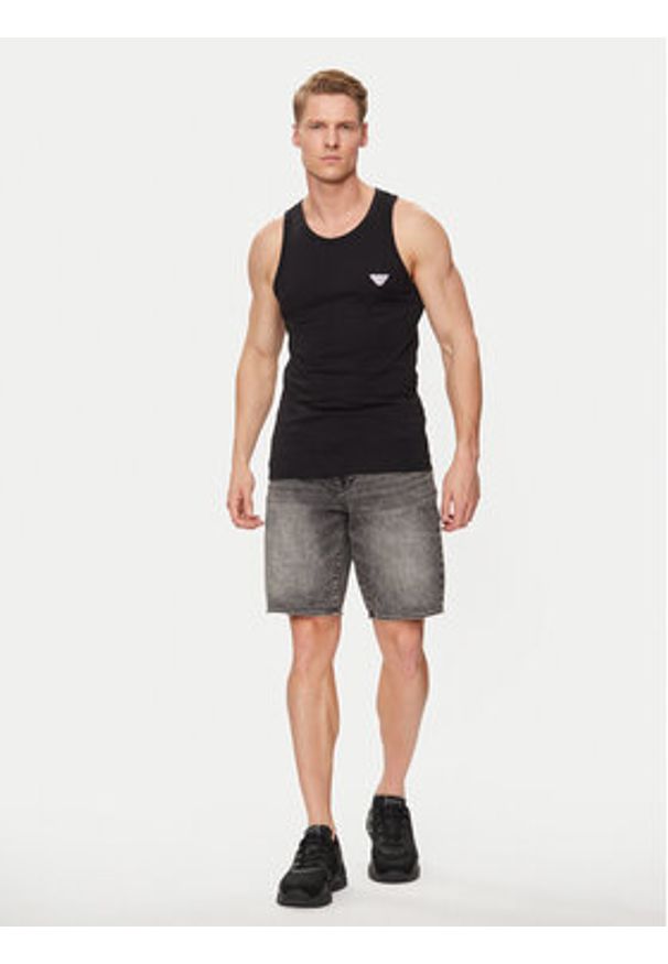 Emporio Armani Underwear Tank top 110828 4R512 00020 Czarny Slim Fit. Kolor: czarny. Materiał: bawełna