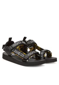 Versace Jeans Couture Sandały 78YA3S7B Czarny. Kolor: czarny. Materiał: materiał