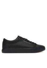 TOMMY HILFIGER - Tommy Hilfiger Sneakersy Th Hi Vulc Core Low Ii Ess FM0FM05511 Czarny. Kolor: czarny. Materiał: skóra