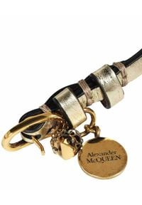 Alexander McQueen - ALEXANDER MCQUEEN - Złota bransoletka z zawieszkami. Materiał: złote. Kolor: czarny #3