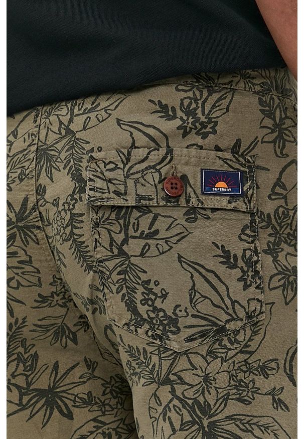 Superdry - Szorty. Kolor: zielony. Materiał: tkanina