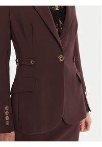 Elisabetta Franchi Marynarka GI-175-56E2 Bordowy Regular Fit. Kolor: czerwony. Materiał: syntetyk #2