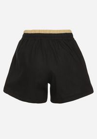 Born2be - Czarne Bawełniane Szorty z Gumką w Pasie Timaolle. Okazja: na co dzień. Kolor: czarny. Materiał: bawełna. Styl: klasyczny, casual, elegancki #7