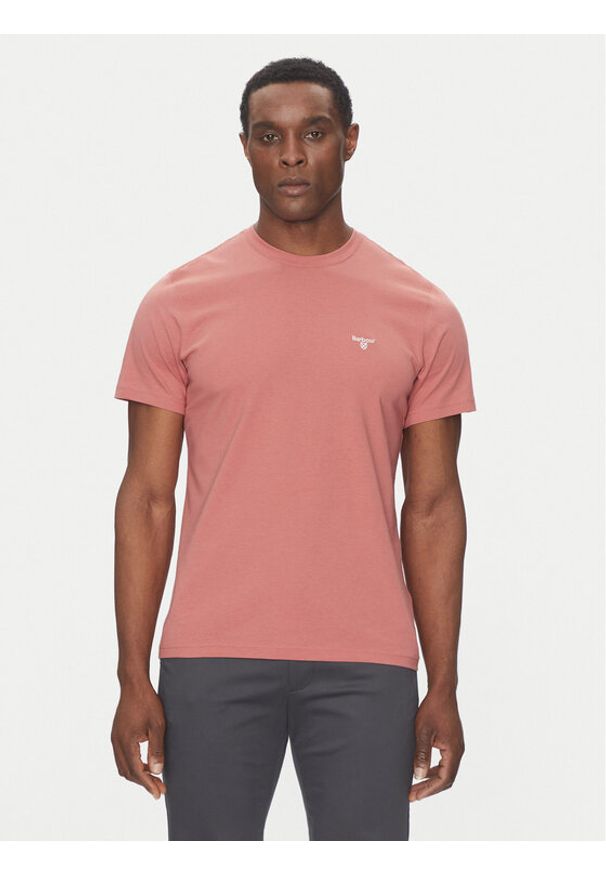 Barbour T-Shirt Essential Sports MTS0331PI55 Różowy Tailored Fit. Kolor: różowy. Materiał: bawełna