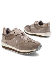 Beżowe Sneakersy Anekke Modne Obuwie Damskie W Prezencie Ze Skarpetkami. Okazja: na co dzień. Kolor: beżowy. Materiał: tkanina, zamsz, materiał. Styl: casual, elegancki #4