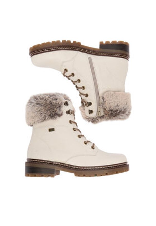 Remonte Trzewiki CEO-D0B74-80 Écru. Materiał: skóra