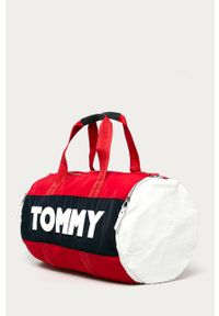 TOMMY HILFIGER - Tommy Hilfiger - Torba. Kolor: czerwony. Materiał: poliester, materiał, skóra ekologiczna. Wzór: aplikacja #3