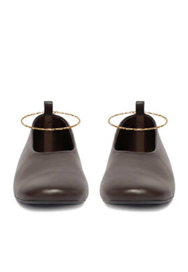 Gino Rossi - GINO ROSSI Baleriny EO-V2198-73 Brązowy. Kolor: brązowy. Materiał: skóra