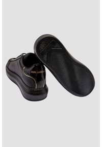 Karl Lagerfeld - KARL LAGERFELD Czarne damskie sneakersy KAPRI Rhinestone Karl Trim, Rozmiar 41. Kolor: czarny. Materiał: materiał. Wzór: napisy, aplikacja #4