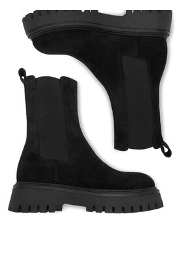 Badura Sztyblety C-BILLIE-8045 Czarny. Kolor: czarny. Materiał: zamsz, skóra