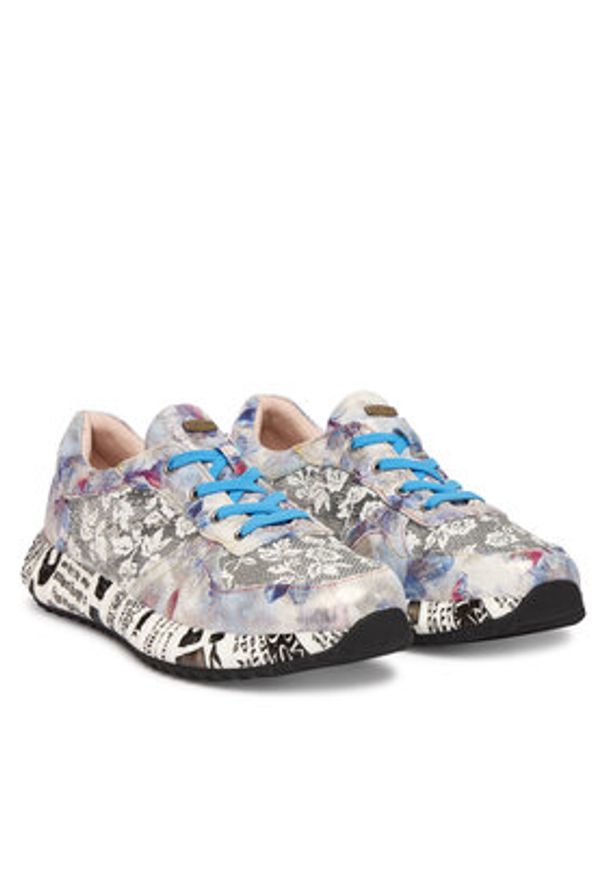 Laura Vita Sneakersy Burton 05 Kolorowy. Materiał: skóra. Wzór: kolorowy