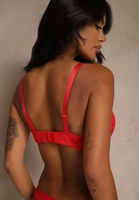 Renee - Czerwony Biustonosz z Koronki z Sercem z Cyrkonii Adrievianna. Kolor: czerwony. Materiał: koronka. Wzór: koronka #3