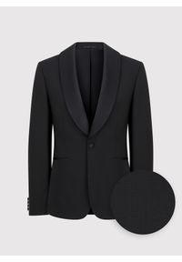 Pako Lorente - PAKO LORENTE - Smokingowa marynarka z poszerzonymi klapami szalowymi. Materiał: wełna. Styl: młodzieżowy #5