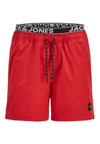 Jack & Jones - Jack&Jones Szorty kąpielowe Maui 12272949 Czerwony Regular Fit. Kolor: czerwony. Materiał: syntetyk #7