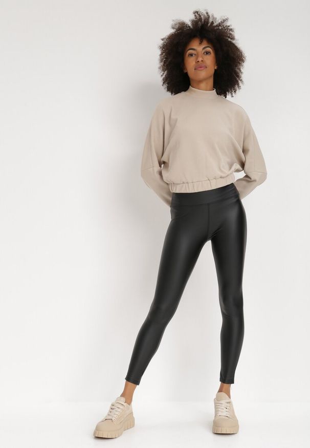 Born2be - Czarne Legginsy Draven. Kolor: czarny. Materiał: polar. Długość: długie