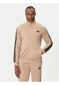 Adidas - adidas Dres Basic 3-Stripes JX5501 Beżowy Regular Fit. Kolor: beżowy. Materiał: syntetyk