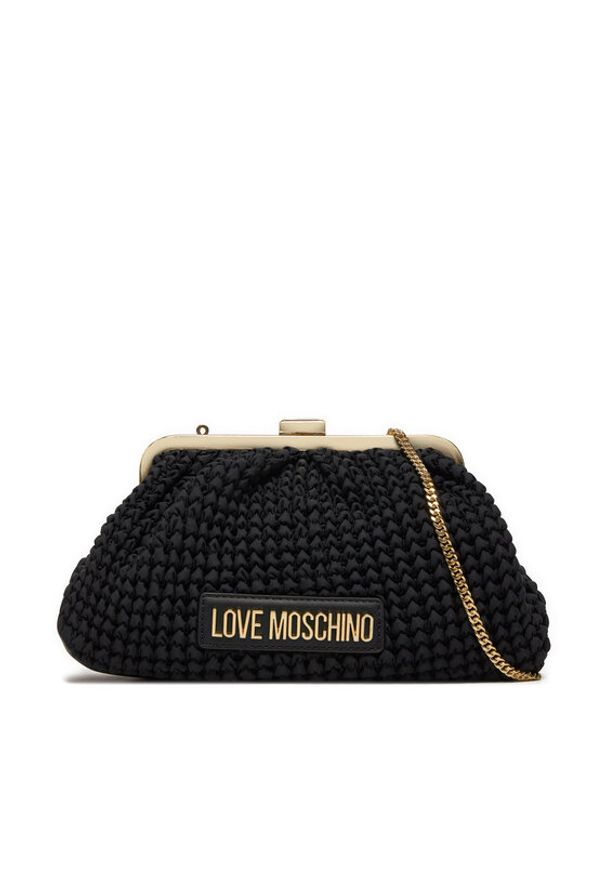 Love Moschino - LOVE MOSCHINO Torebka JC4241PP0IKB100A Czarny. Kolor: czarny. Materiał: skórzane