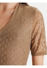 Marciano Guess T-Shirt 5RGP22 6311A Beżowy Regular Fit. Kolor: beżowy. Materiał: syntetyk #5