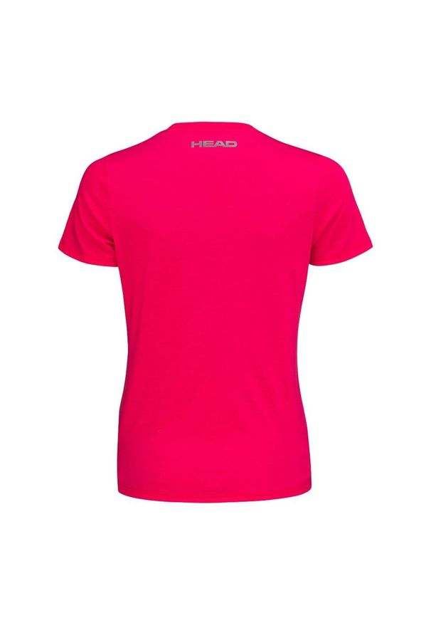 Head - T-shirt damski Club Lara. Kolor: różowy. Materiał: poliester, bawełna, materiał, jersey. Sport: tenis
