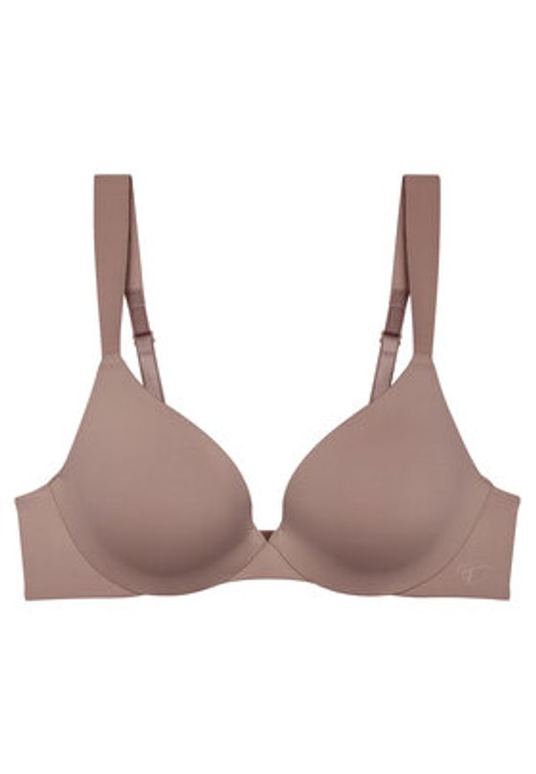 Triumph Biustonosz z fiszbiną Make-Up Illusion 10217848 Brązowy. Kolor: brązowy. Materiał: syntetyk