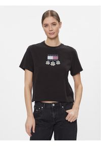 Tommy Jeans T-Shirt Tjw Bxy Daisy Flag Tee DW0DW17712 Czarny Regular Fit. Kolor: czarny. Materiał: bawełna #1
