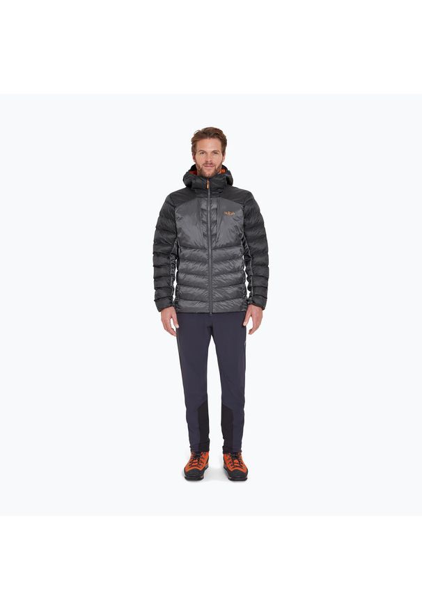 Kurtka puchowa męska Rab Cirrus Ultra Hoody. Kolor: czarny. Materiał: puch. Sport: turystyka piesza