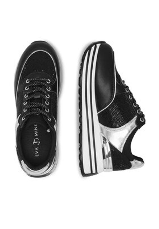Eva Minge Sneakersy WYL3795-1 Czarny. Kolor: czarny. Materiał: syntetyk