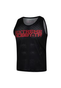 Koszulka sportowa bez rękawów męska Tank top EXTREME HOBBY BLACK ARMOUR. Kolor: czarny. Materiał: poliester, elastan. Długość rękawa: bez rękawów. Styl: sportowy