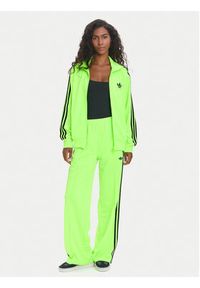 Adidas - adidas Bluza adicolor Classic Firebird JX7859 Zielony Loose Fit. Kolor: zielony. Materiał: syntetyk