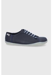 Camper buty skórzane Peu Cami kolor granatowy. Nosek buta: okrągły. Kolor: niebieski. Materiał: skóra. Obcas: na obcasie. Wysokość obcasa: niski